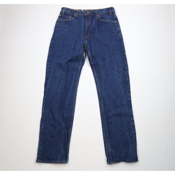 Vintage 90s Levis 505 Mens 36x36 Faded Regular Straight Leg Denim Jeans USA Blue